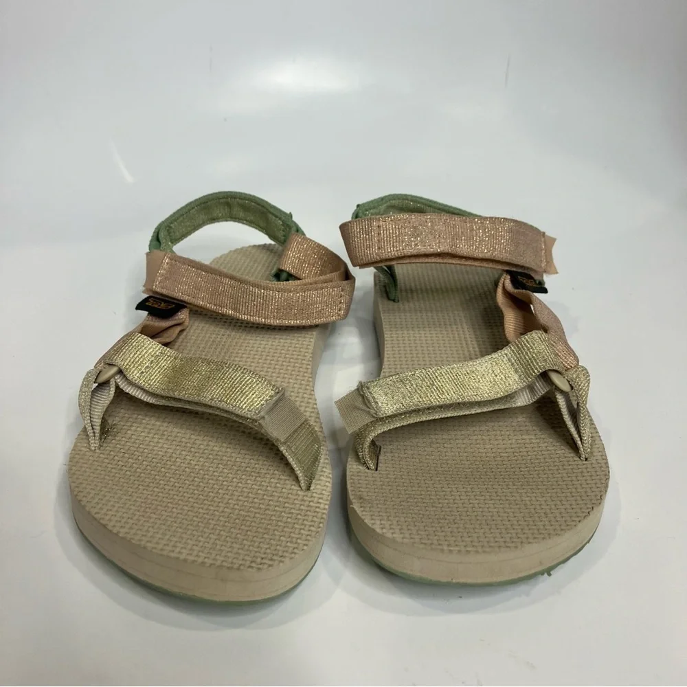 Teva original universal metallic sandals casual multicolor girls‎ size 4 trendy